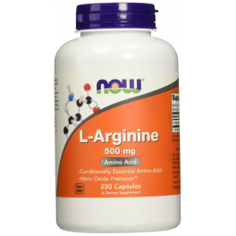 NOW L-аргинин 500 мг 250 капс